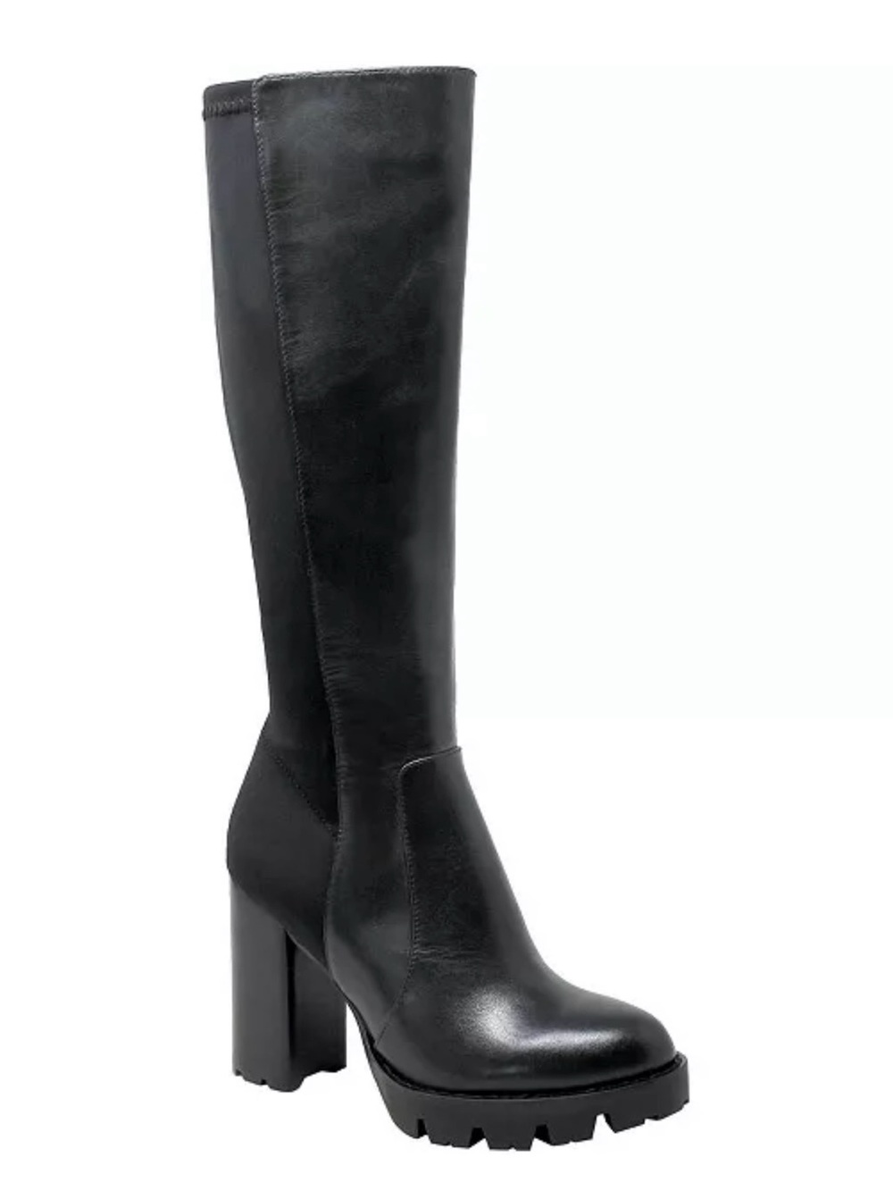Charles David Gala Knee High Leather Block Heel Boots